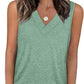 ✨Dámské bez rukávů V-Neck Zeštíhlující Loose Fit příležitostné Tank Top