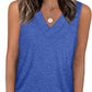 ✨Dámské bez rukávů V-Neck Zeštíhlující Loose Fit příležitostné Tank Top