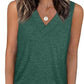 ✨Dámské bez rukávů V-Neck Zeštíhlující Loose Fit příležitostné Tank Top