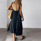 👗Ležérní šaty bez rukávů z bavlny a lnu s kapsičkou✨