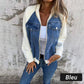 💖Nová módní dámská kreativní džínová bunda Splicing Jacket