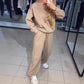 💖Dámská ležérní sportovní mikina s kulatým výstřihem a dvoudílné kalhoty Jogger Set