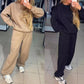 💖Dámská ležérní sportovní mikina s kulatým výstřihem a dvoudílné kalhoty Jogger Set