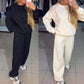 💖Dámská ležérní sportovní mikina s kulatým výstřihem a dvoudílné kalhoty Jogger Set