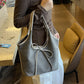 🎀 Dámská semišová retro taška Retro Suede Tote Bag s uzlovými ozdobami