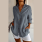 👚Elegantní plisovaná dámská košile s texturou a jednořadovými klopami✨