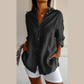 👚Elegantní plisovaná dámská košile s texturou a jednořadovými klopami✨