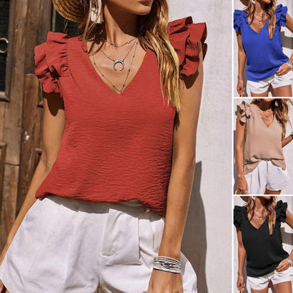 👚Ležérní košile s výstřihem do V