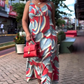 🌺Rochie tipărită casual cu curea spaghetti pentru femei