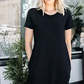 💖Dámské ležérní volné krátké rukávy Pocket Split Maxi šaty