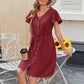 💖Dámské boho šaty s výstřihem do V a volánkovými krátkými rukávy