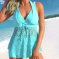 【S-3XL】🩱Krajkové plavky s výstřihem do V Dvoudílný set🏖️
