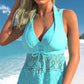 【S-3XL】🩱Krajkové plavky s výstřihem do V Dvoudílný set🏖️