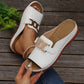 🏖️Artificial Leather Open Toe Slippers👡