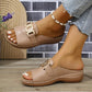 🏖️Artificial Leather Open Toe Slippers👡