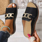 🏖️Artificial Leather Open Toe Slippers👡