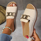 🏖️Artificial Leather Open Toe Slippers👡