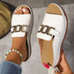 🏖️Artificial Leather Open Toe Slippers👡