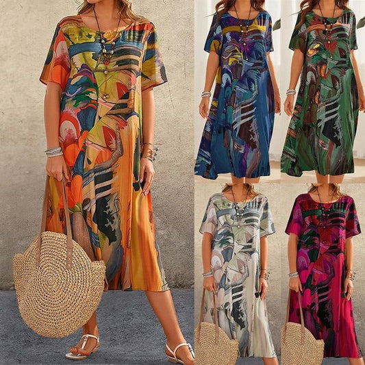 🌴Dámské letní dlouhé šaty Tropical Breeze