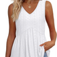👚Dámské ležérní květinové volánky bez rukávů s výstřihem do V✨
