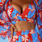 🏖️🌸Costum de baie sexy din trei piese pentru femei cu imprimeu floral👙