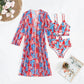 🏖️🌸Costum de baie sexy din trei piese pentru femei cu imprimeu floral👙