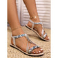 🌺Dámské boho PU kožené ploché sandály👡