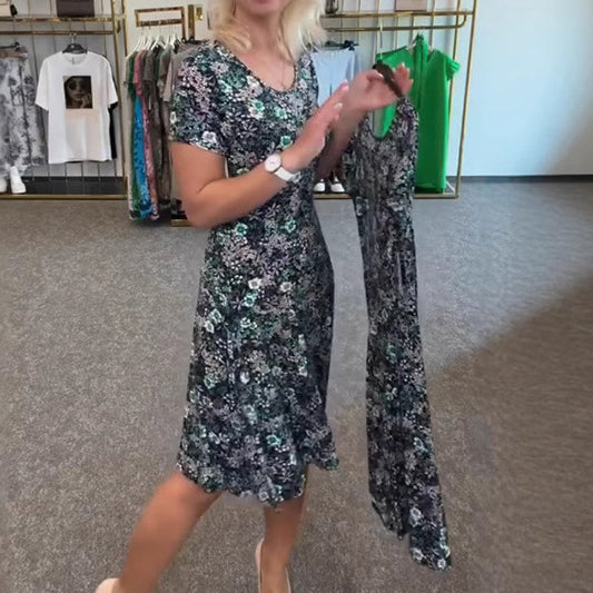 [S-4XL]🥰Dámské volnočasové šaty s květinovým vzorem